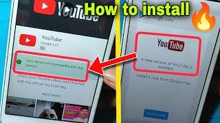 Your device isn't compatible with this version YouTube | How To Install YouTube on 4.4.4./5.1 (2024)