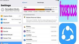 How to Delete Videos, space occupied by shareit in iPad/iphone || freeing space in ipad/iphone