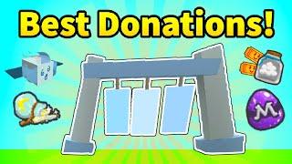 The BEST ITEMS to DONATE to Wind Shrine in Bee Swarm Simulator, Donations to get Windy Bee Easily!