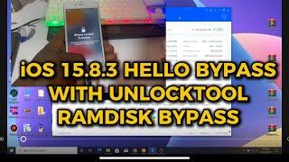 New IOS 15.8.3 HELLO BYPASS WITH UNLOCKTOOL USING RAMDISK METHOD, NO CHANGE SN. UPDATED 04/11/24