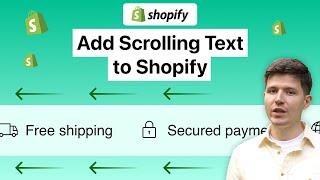 How to Add Scrolling Text Dawn theme Shopify