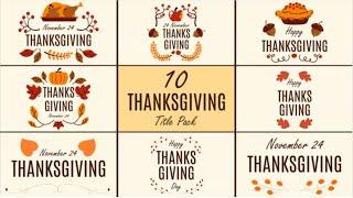 Thanksgiving Title Pack After Effects Template