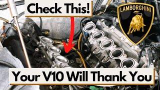 Lamborghini Gallardo Pre LP Oil Leak Repair, Engine Valley Oil Filter Housing & Oil Pipe Leak DIY