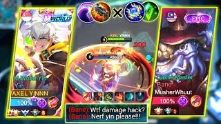 YIN VS MALAYSIA NO.1 BANE | USE THIS BUILD INSTANT DELETE BANE | BEST BUILD & EMBLEM 2022/2023| MLBB