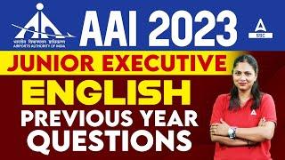 AAI Junior Executive Previous Year Questions | English by Pratibha Mam