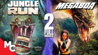 Jungle Run + Megaboa | 2 Full Movies | Full Action Adventure Double Feature