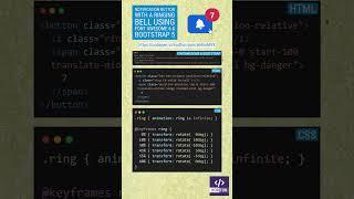 Notification Button with a Ringing Bell Animation