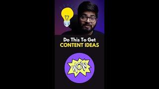 Use This Technique To Find Amazing Blog Content Ideas  #shorts