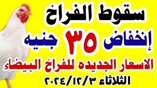 اسعار الفراخ اليوم/ سعر الفراخ البيضاء اليوم الثلاثاء 2024/12/3 في مصر جمله وقطاعي