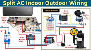 Split AC Indoor Outdoor Wiring Diagram | split ac wiring diagram | split ac full wiring