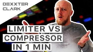 Difference compressor limiter in 1 minute // audio engineering for beginners