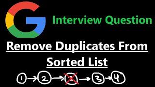 Remove Duplicates from Sorted List - Leetcode 83 - Python