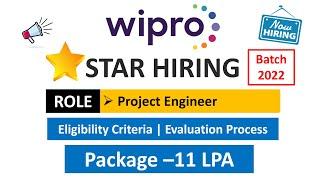 Wipro Star Hiring | CTC 11 LPA | Batch 2022 | Off Campus Drive