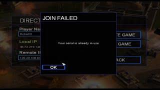 SOLVED- Generals Zero Hour Multiplayer "Your serial is already in use" [Game Ranger]