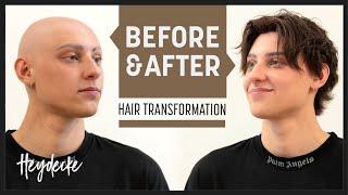 Re-Styled: Aleksandr's Full-Transformation - Wig, eyebrows and eyelashes | Alopecia totalis
