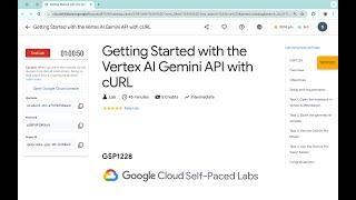 Getting Started with the Vertex AI Gemini API with cURL || #qwiklabs | #GSP1228 [With Explanation️]