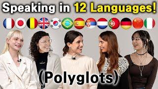 5 Polyglots Speaking 12 Languages!! Keep Switching Languages!! (Polyglots Compilation)