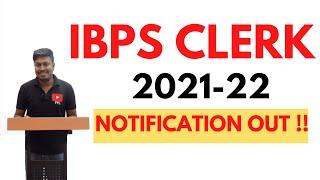 IBPS CLERK 2022 || Notification Out !!