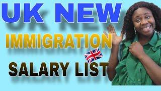 UK IMMIGRATION SALARY LIST/ STATEMENT OF CHANGE 4TH APRIL 2024