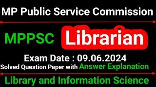 Mppac librarian question paper with answer key 2024, Mppsc librarian answer key 2024 #librarian