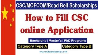 How to Fill CSC online Application | Registration | Chinese Scholarships | 2024