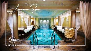 Waterfall Relaxation Pool, American Spa, White Noise Ambiance,  10 Hours, 4K