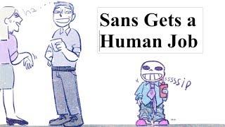 Sans Gets a Human Job DELTARUNE COMIC