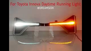 Dreamseek DRL for Toyota Innova 2023 Daytime Running Light Headlight Fog Lamp with Turn Signal Light