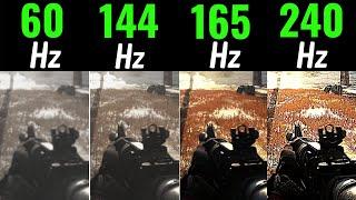 Warzone 30Hz vs 60Hz vs 75Hz vs 144Hz vs 165Hz vs 240Hz vs 360Hz