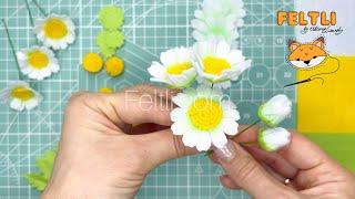 Ромашки из фетра своими руками / Ромашка из фетра / DIY Felt Camomile / How to Make Felt Oxeye Daisy