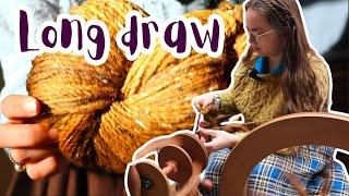 How to get better at woolen drafting / long draw spinning yarn: practice vlog
