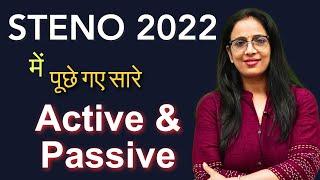Active & Passive Voice Asked in SSC STENO 2022 Exams  || PYQs || English With Rani Ma'am