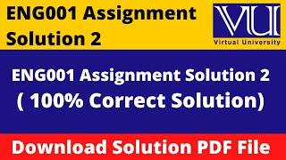 eng001 assignment 2 solution 2022 || Download File