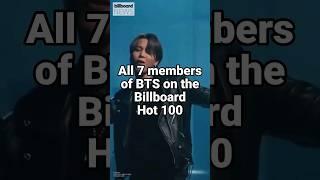 all 7 members of BTS on the Billboard Hot 100 