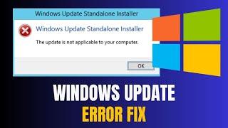 Fix Windows Update Standalone Installer