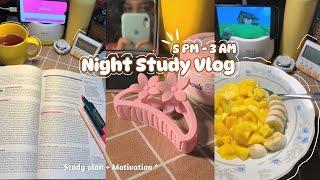 5pm-3am Night Routine *Aesthetic* vlog Bangladeshi Plan, study, self careStudy vlog 