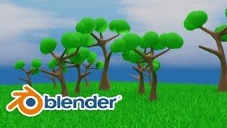 [ TUTO Blender du Jour  #7 ]  Des arbres et une forêt  Tutoriel Blender 3D débutant en français - FR