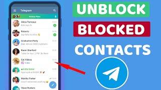 How to unblock contacts on Telegram?