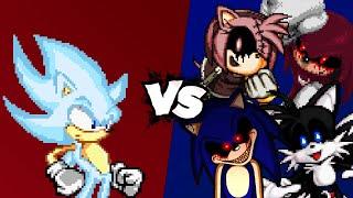 MUGEN Battle - Hyper Sonic vs Sonic.EXE/Tails.EXE/Knuckles.EXE/Amy.EXE