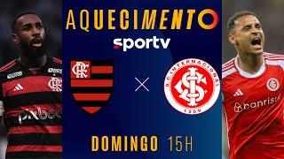 FLAMENGO X INTERNACIONAL | AQUECIMENTO AO VIVO E COM IMAGENS | BRASILEIRÃO 2024 | #live | sportv