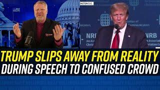 SLURRING TRUMP Gives Confusing Speech to Christian Broadcasters - No One Tries to Help!