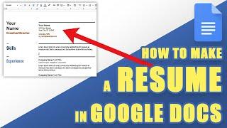 [TUTORIAL] How to (Easily) Make a Professional RESUME in Google Docs | FREE Resume Templates