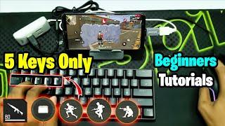 Only 5 ⌨️Keys Pro Level Gameplay Tutorial for Beginners  | play free fire with keyboard & mouse 