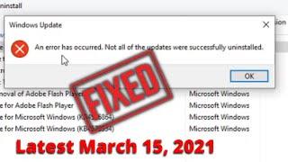 Not all of the updates were successfully Uninstalled | APC_INDEX_MISMATCH error update
