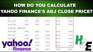 How Do You Calculate the Adjusted Closing Price in Yahoo Finance?