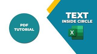 How to write text inside a circle in excel