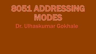 8051 Addressing Modes |