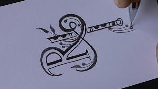 making beautiful R letter tattoo #shorts #short