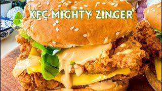 KFC Mighty Zinger Burger Recipe - Easy Homemade Zinger Burger