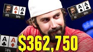 He Gets Pocket Aces THREE TIMES!!!  High Stakes Poker Game